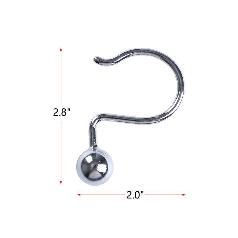 UtopiaAlley Aluminum Rust Resistant Shower Curtain Hook & Reviews Wayfair